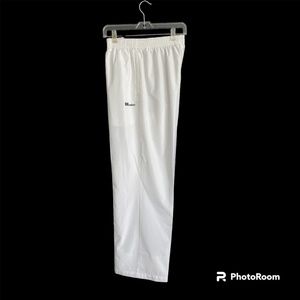 Wenlow Mens wide leg white sports pant